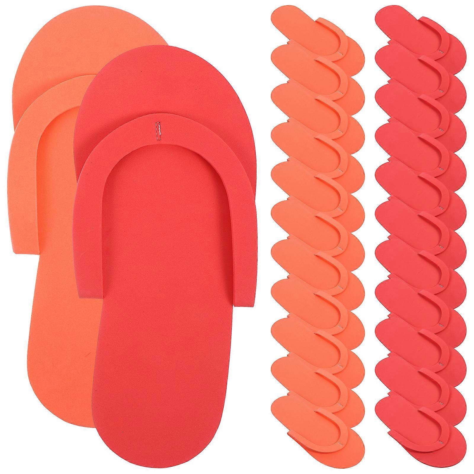 12 Pair Disposable EVA Slipper Hotel Single Use Slippers Travel Environment Slippers (Random Color)