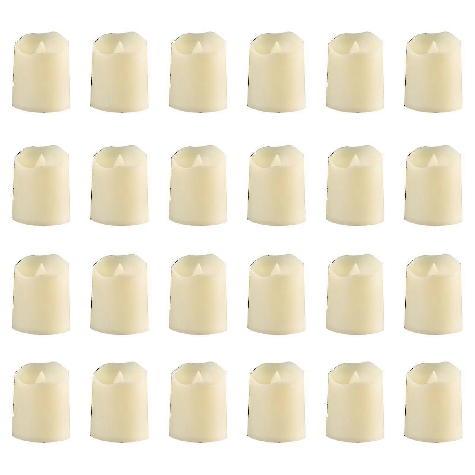 24pcs Button Battery Electric Home Decor Led Candle Light Tealight For Wedding