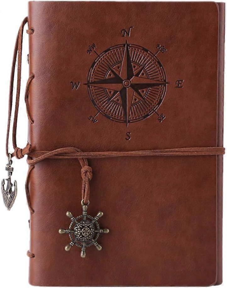 Δερμάτινο σημειωματάριο περιοδικών, vintage σπειροειδές σημειωματάριο επαναγεμιζόμενο ημερήσιο ταξίδι Planner