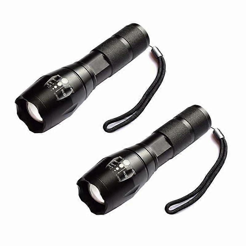 2 sets of 5 flashlights with retractable zoom