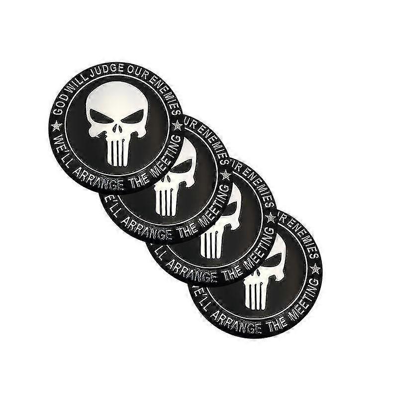 56mm aluminiu Punisher Craniului Logo Emblema emblema insigna autocolant aliaj auto Hub Center Hub Cap Insigna auto roata autocolant Accesorii Styling