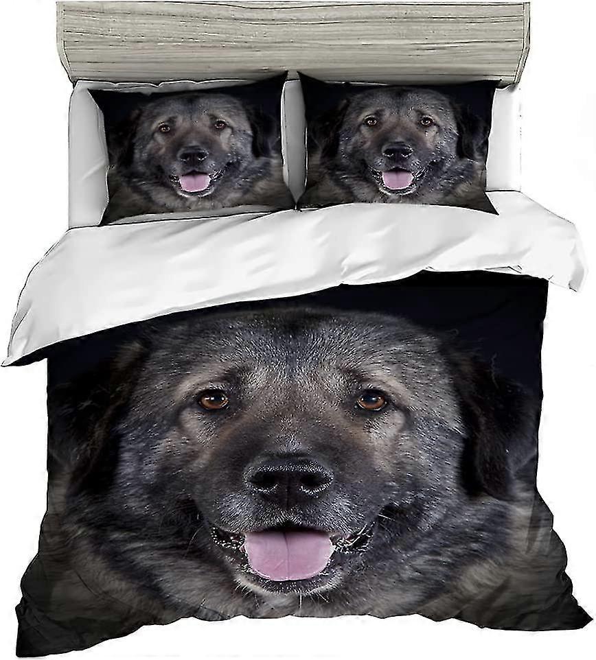 Dog 3d Animal Pattern Bedding Set For Kids Boy Girl Teenagers Duvet Covers And Pillowcases (style 3,single 135x200 Cm)