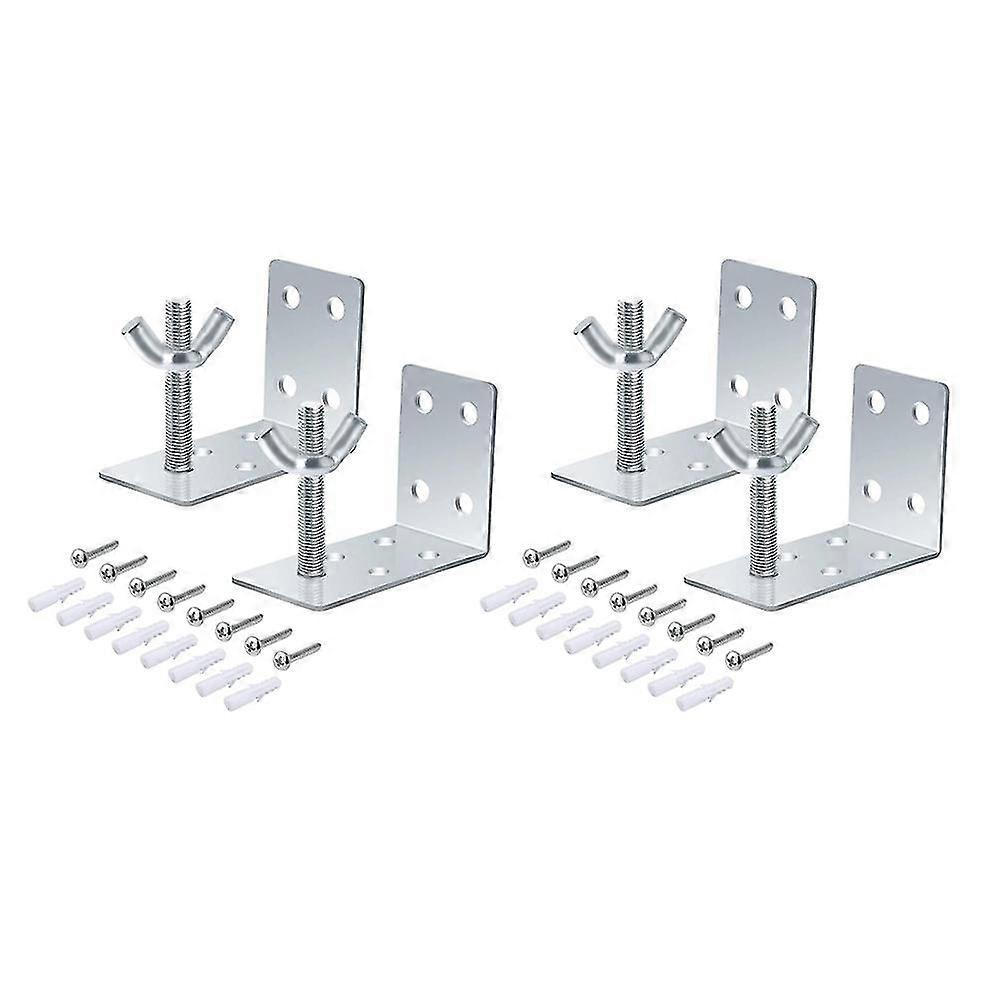 4Pcs Roman Shade Wall L Bracket and Wingnut Ceiling or Wall Mount Brackets for Roman Shade Home Win