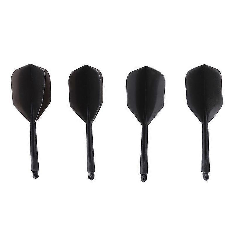 4 Pcs Transparent Fine Thread Dart Flights Darts Accessory Outdoor And Indoor Sports Dart Tail Wings (Fine And Small Thread, Black)