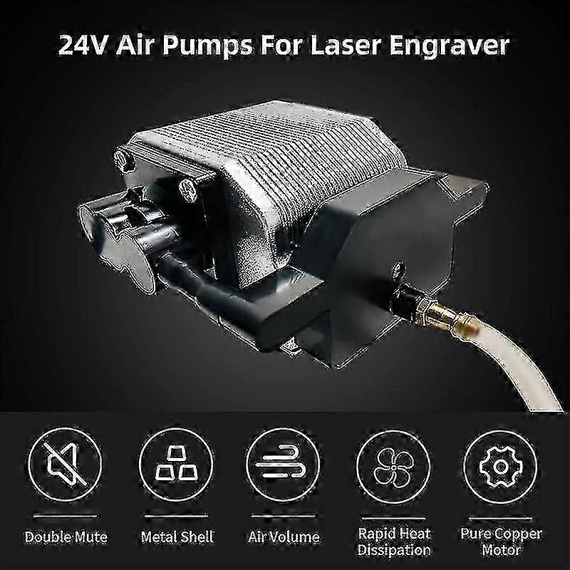 24v 30l/min Air Assist Pump Air Compressor For Engraving Machine Adjustable Speed Low Noise Upgrade