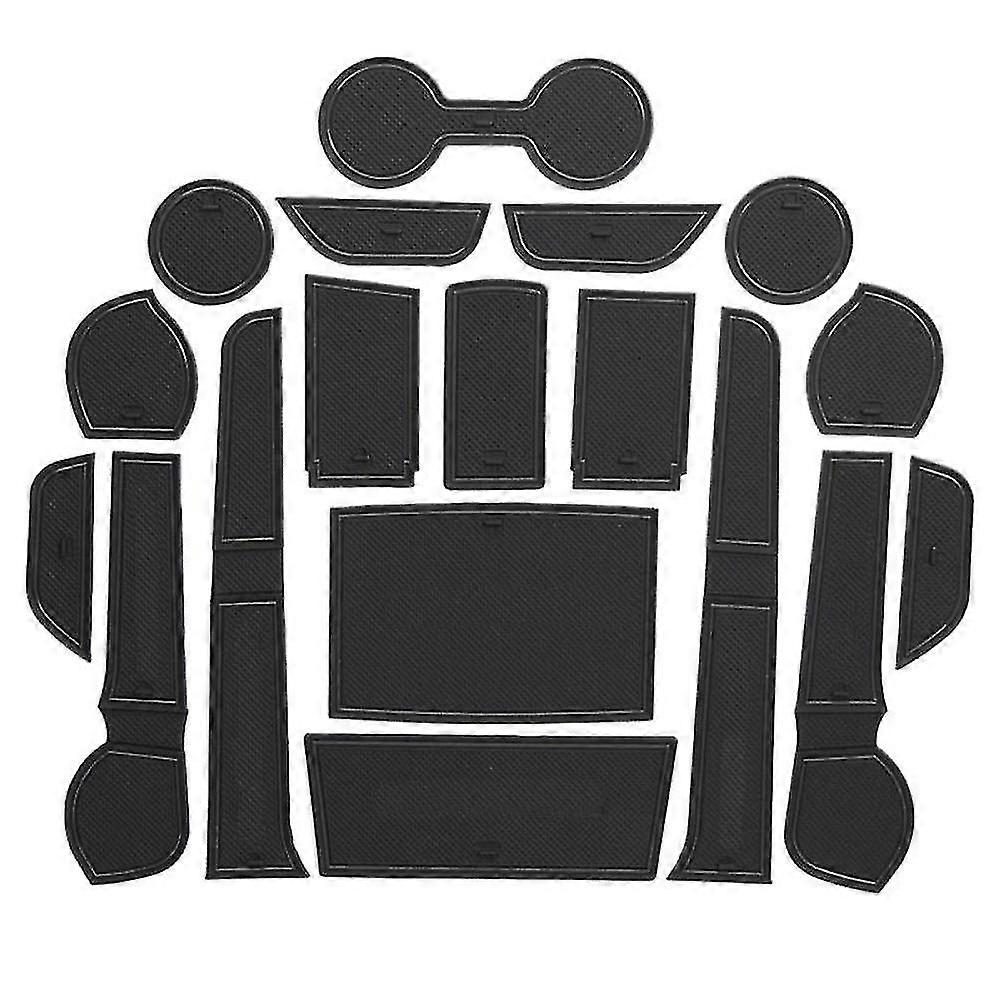 Gate Slot Mats For Sr5 Hi-rider Manual 15-18 Door Pad/cup Non-slip Mats Black