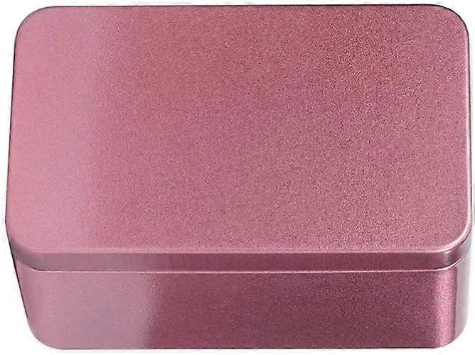 Rectangular metal storage box - 13 x 8 x 6 cm - For sweets, coffee beans, candy, tea