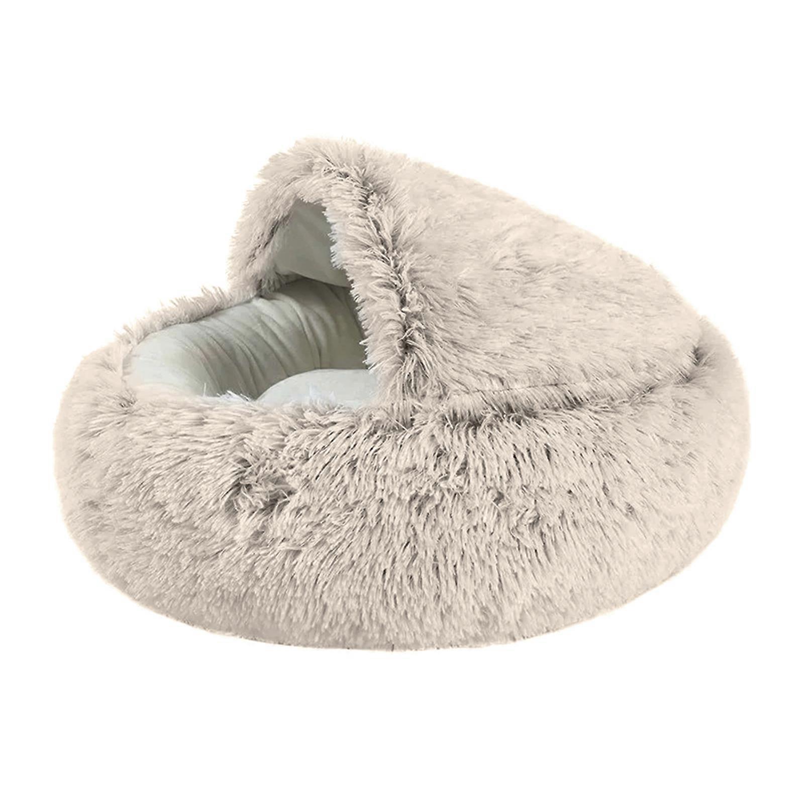 Pet Sleeping Bed Long Plush Soft Comfy Warm Cat Dog Mattress Cushion Halfs Wrap Round Sleeping Bed