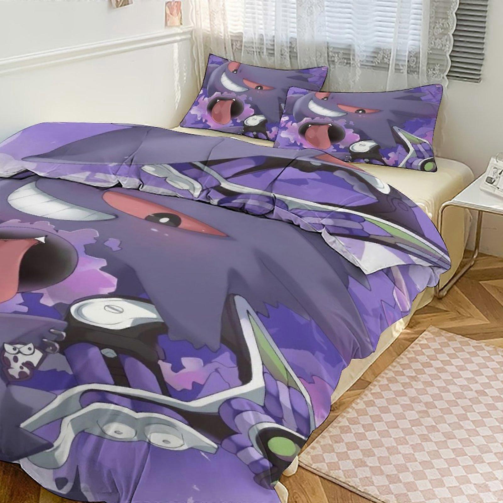 ملاءات السرير g189 طقم مفروشات طباعة Ge_ngar نمط طقم لحاف 3 قطع 1 غطاء لحاف و 2 كيس وسادات للنساء والرجال والمراهقين tq189