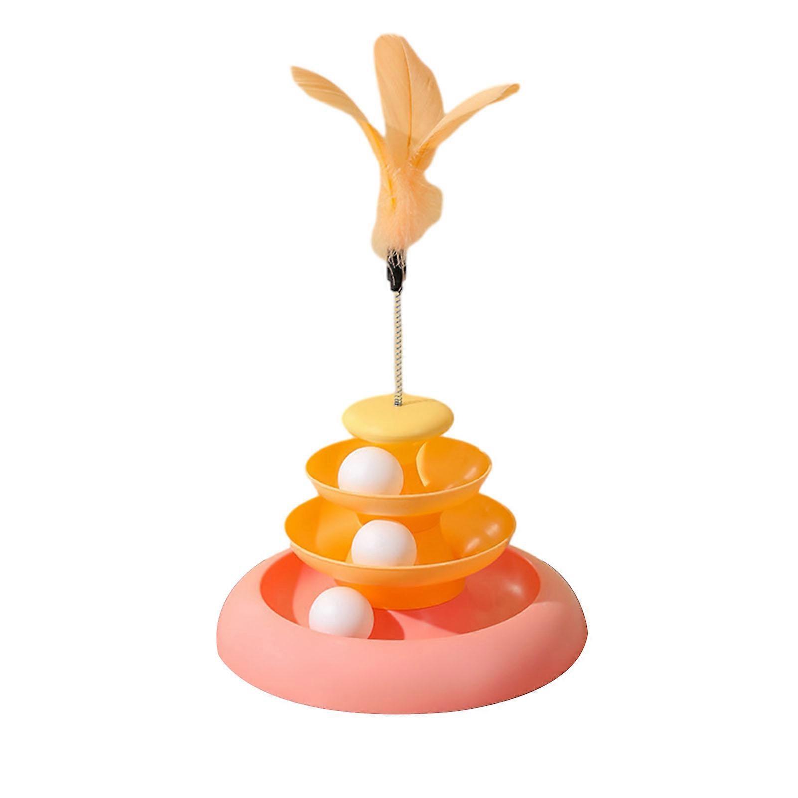 צעצועי רולר חתול פלסטיק בידור עצמי חתול מתגרה רולר לבית