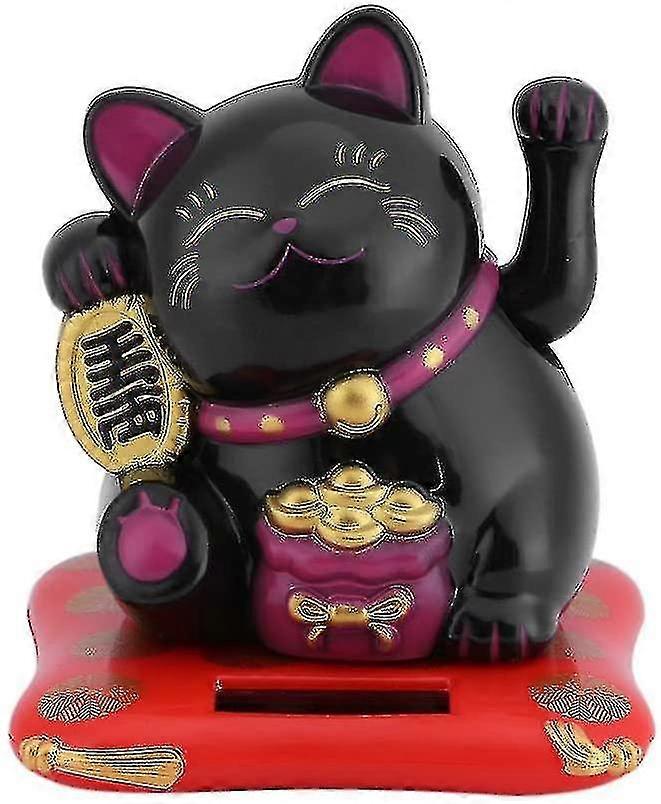 Fortune Lucky Wealth Welcome Cat Solar Powered Cute Cat With Waving Arm Home