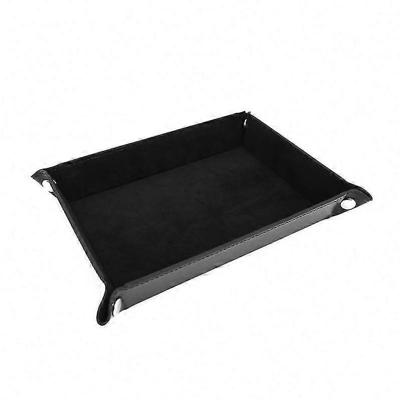 Rectangle Pu Leather Dice Trays Foldable Storage Box Table Games Key Coin Box