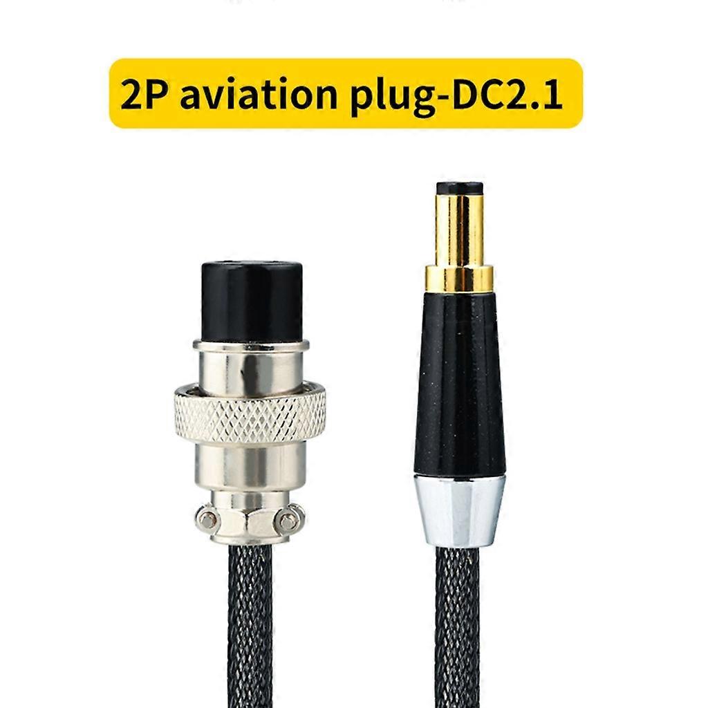 DC-Netzstecker DC 2.1 2.5 2P Stecker Audio-Adapter Luftfahrt-Anschlusskabel