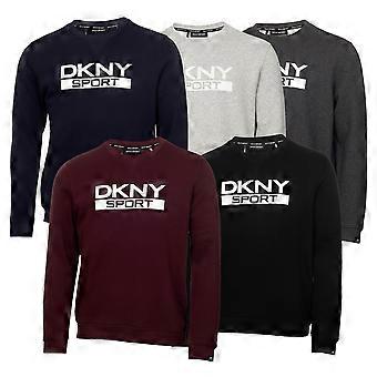 DKNY Męski sweter z miękkim dekoltem w dotyku