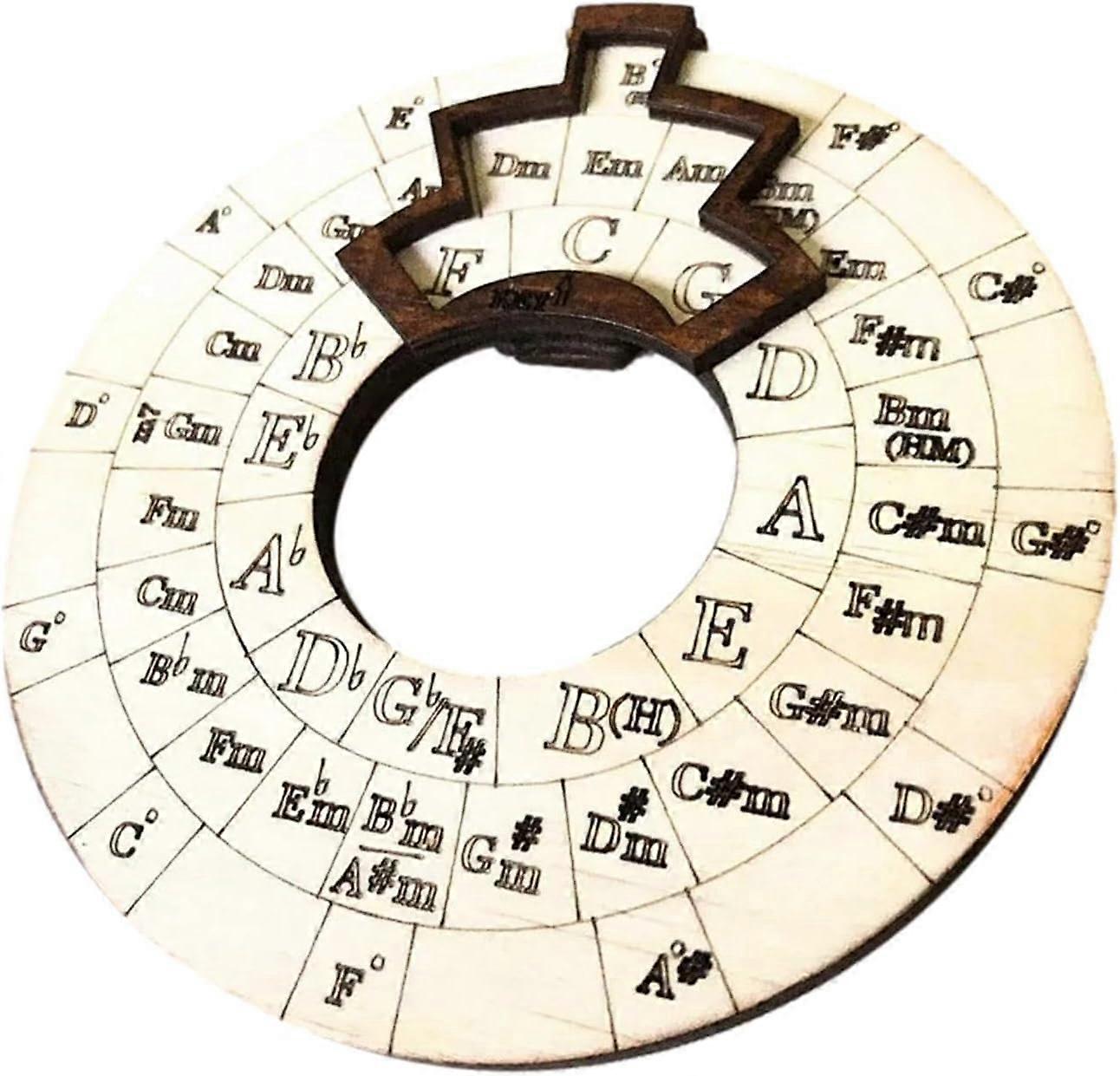 Hodfid Circle of Fifths Wheel | Wooden Melody Tool | Precision Musical Instruments and Accessories | Guitar Learning and Educational Tool