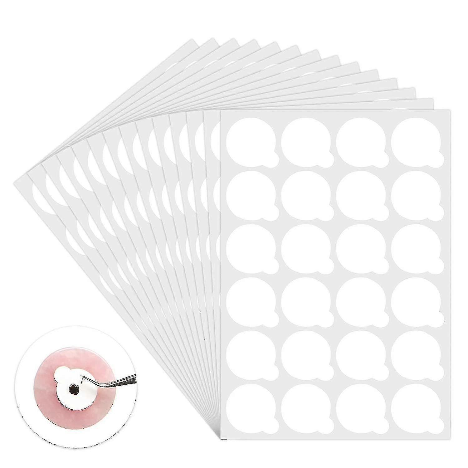600 Pieces Disposable Eyelash Adhesive Holder Eyelash Extensions Adhesive Sticker Pads Sticker Paper For Eyelash Extensions