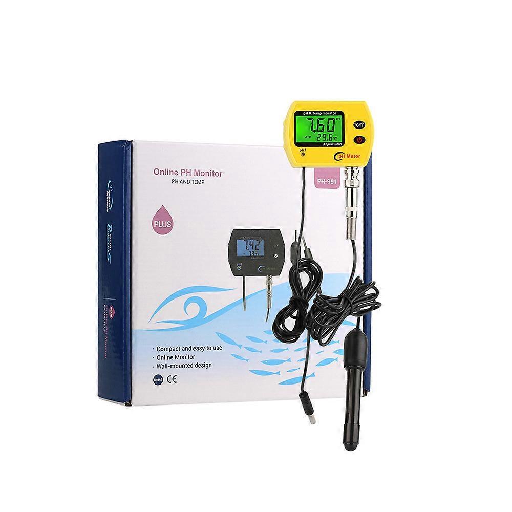 PH Meter Tester Durable Acidimeter Tool Temp Water Quality Monitor For Aquarium Swim Pool Water PH-991With Backlight