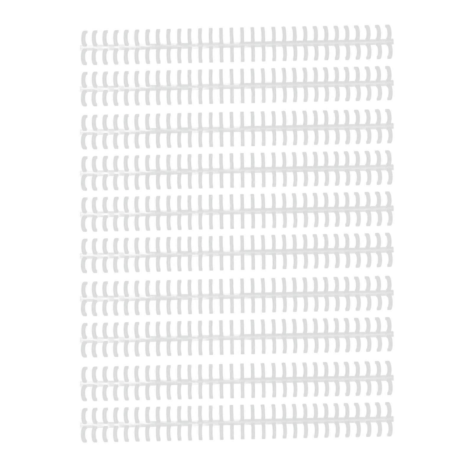 10 Pcs Loose Leaf Binding Spine 30 Hole Cuttable Wear Resistant PP Plastic 10mm Binding Comb for Student Office Transparent