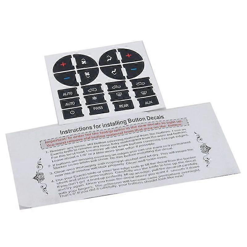 Ac Dash Button Repair Kit Stickers Decal