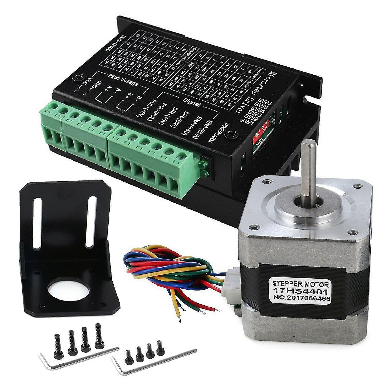 TB6600 4A 9-42V Driver CNC Controller with Nema 17 Bipolar 1.7A 40N.Cm Holding and Motor Mounting B