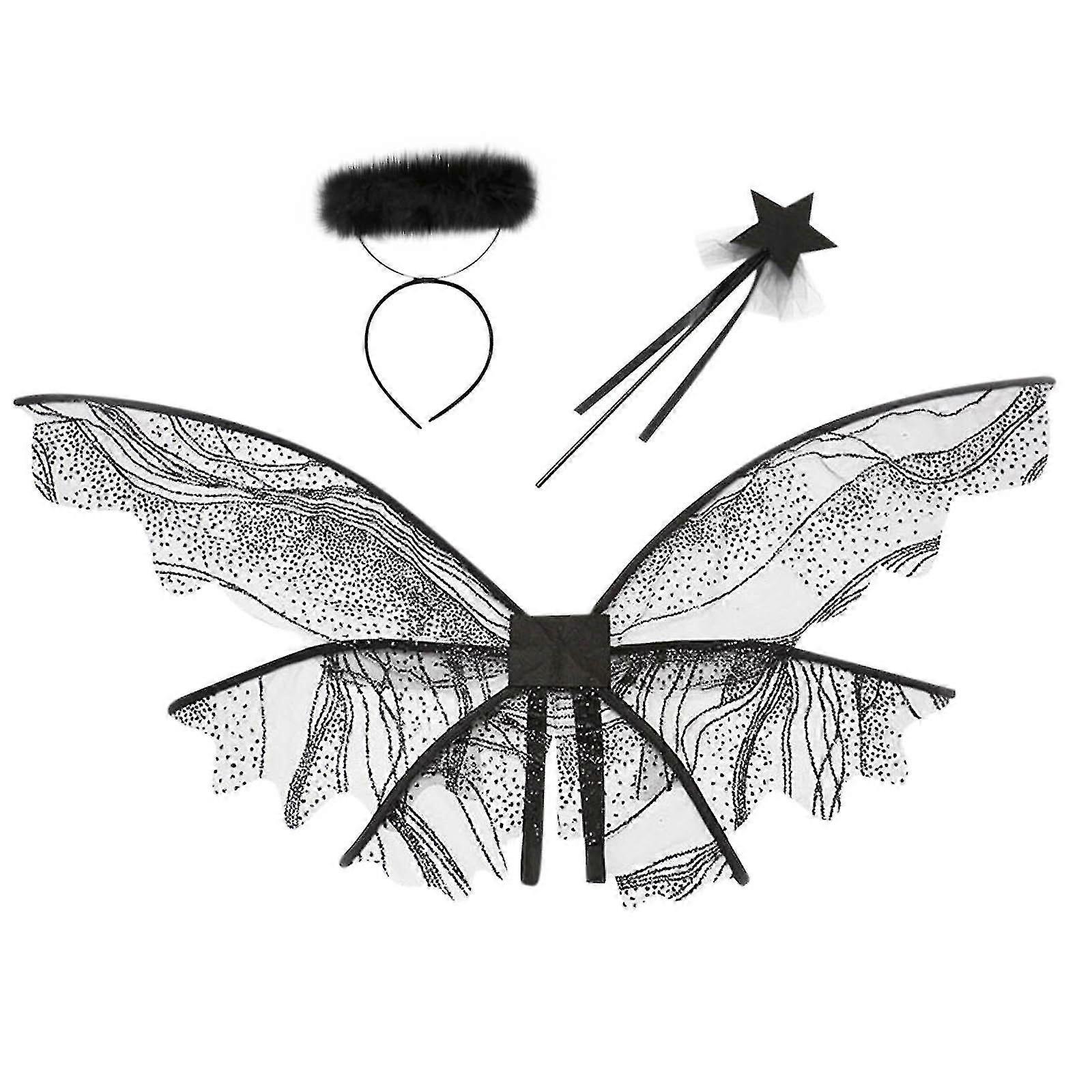 Halloween Sparkly Angel Assistant With Elastic Shoulder Straps And Festival For Party Costume