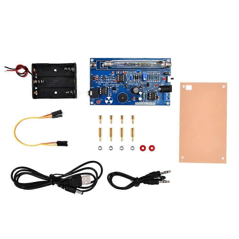 DIY Assembled Geiger Counters Kit Geiger Counter Module Miller Tube GM Tube Nuclear Radiation Detector With Sound Light Alarm