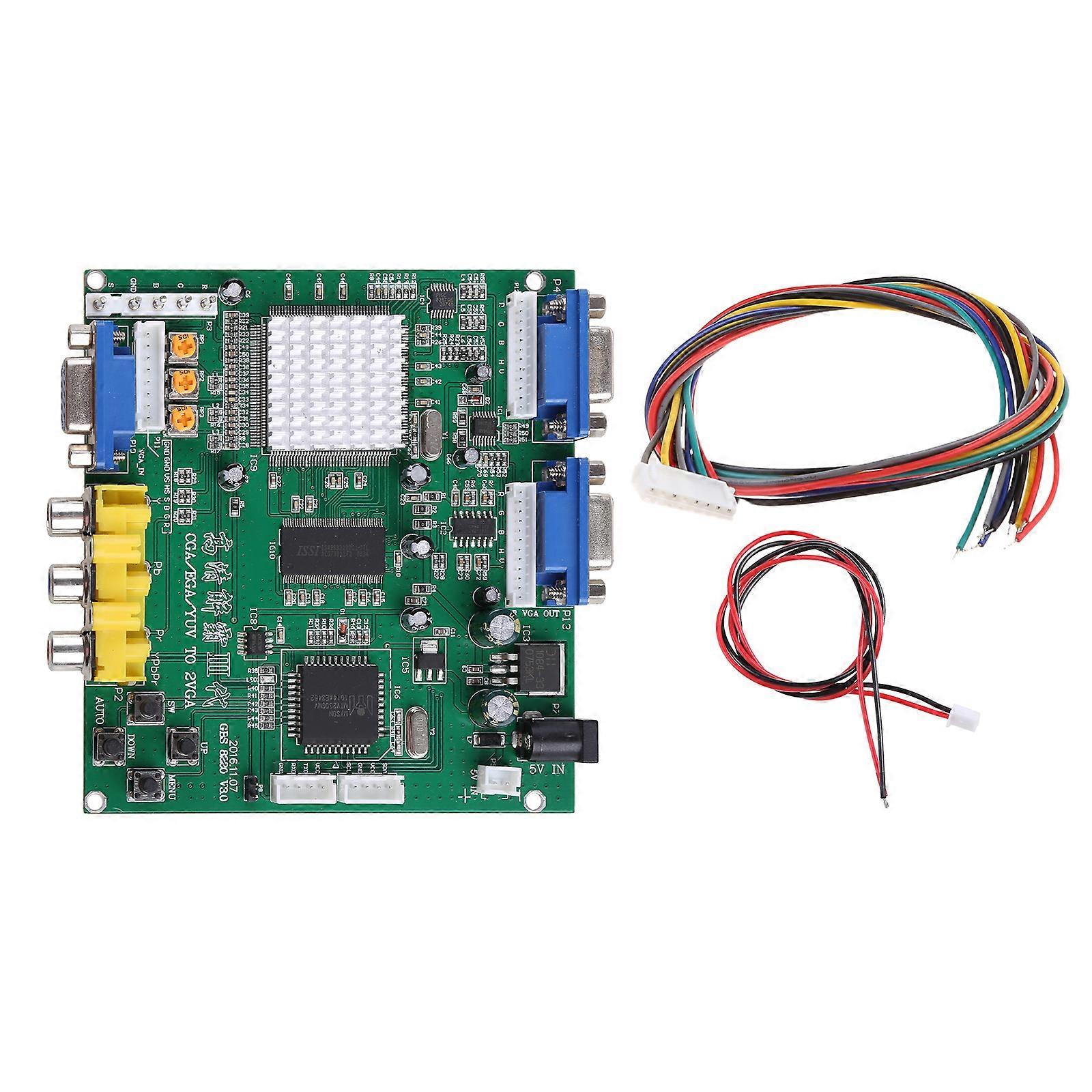 Arcade Game GBS-8220 RGB/CGA/EGA/YUV a doppia scheda adattatore convertitore video VGA con doppia uscita per macchina da gioco arcade