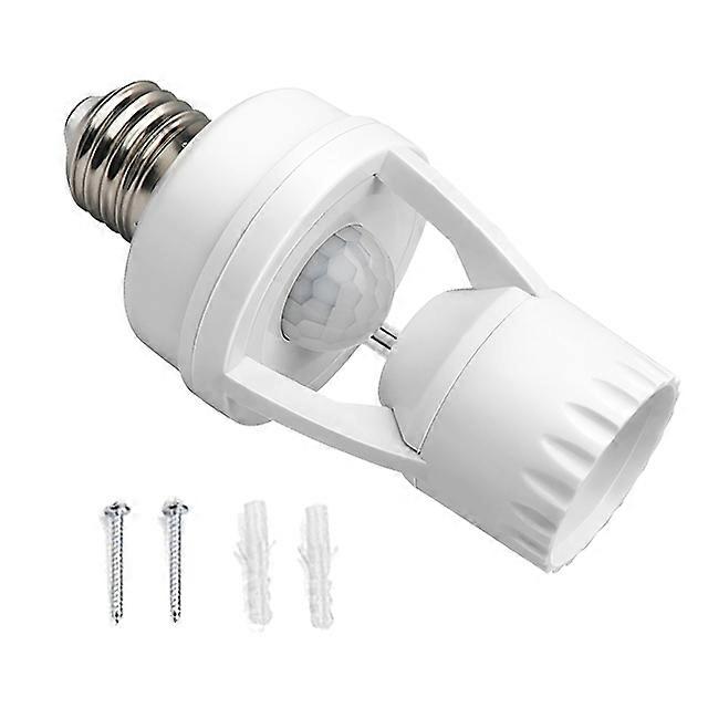 Smart Lamp Bases Socket E27 Lamp Holder Adapter With 360 Degrees PIR Human Induction Motion Sensor 110V-240V Adjustable Switch
