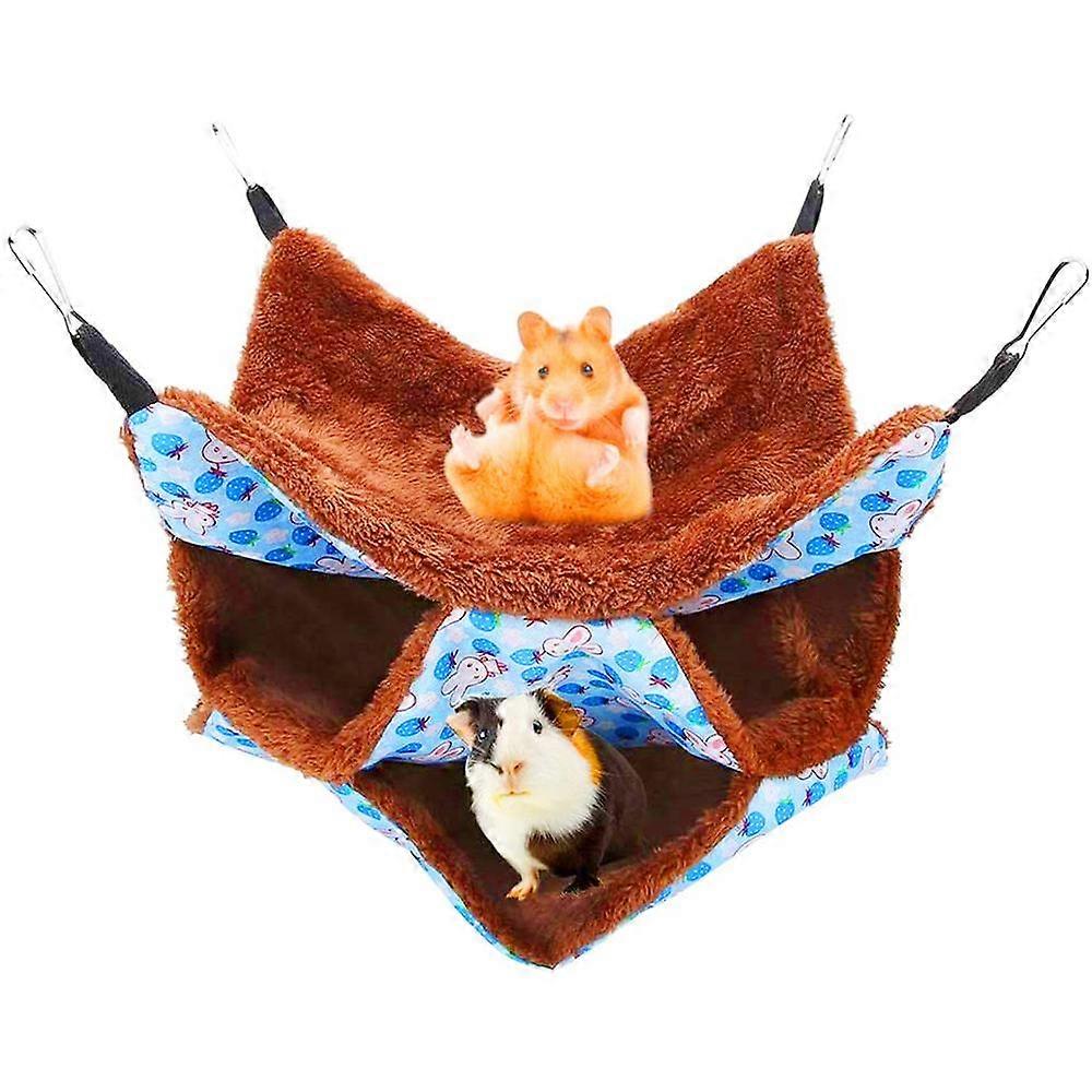 Hamsterin riippumattohäkkitarvikkeet Riippuva fleece-sängyn keinupussi sokeripurjelentokoneen marsulle