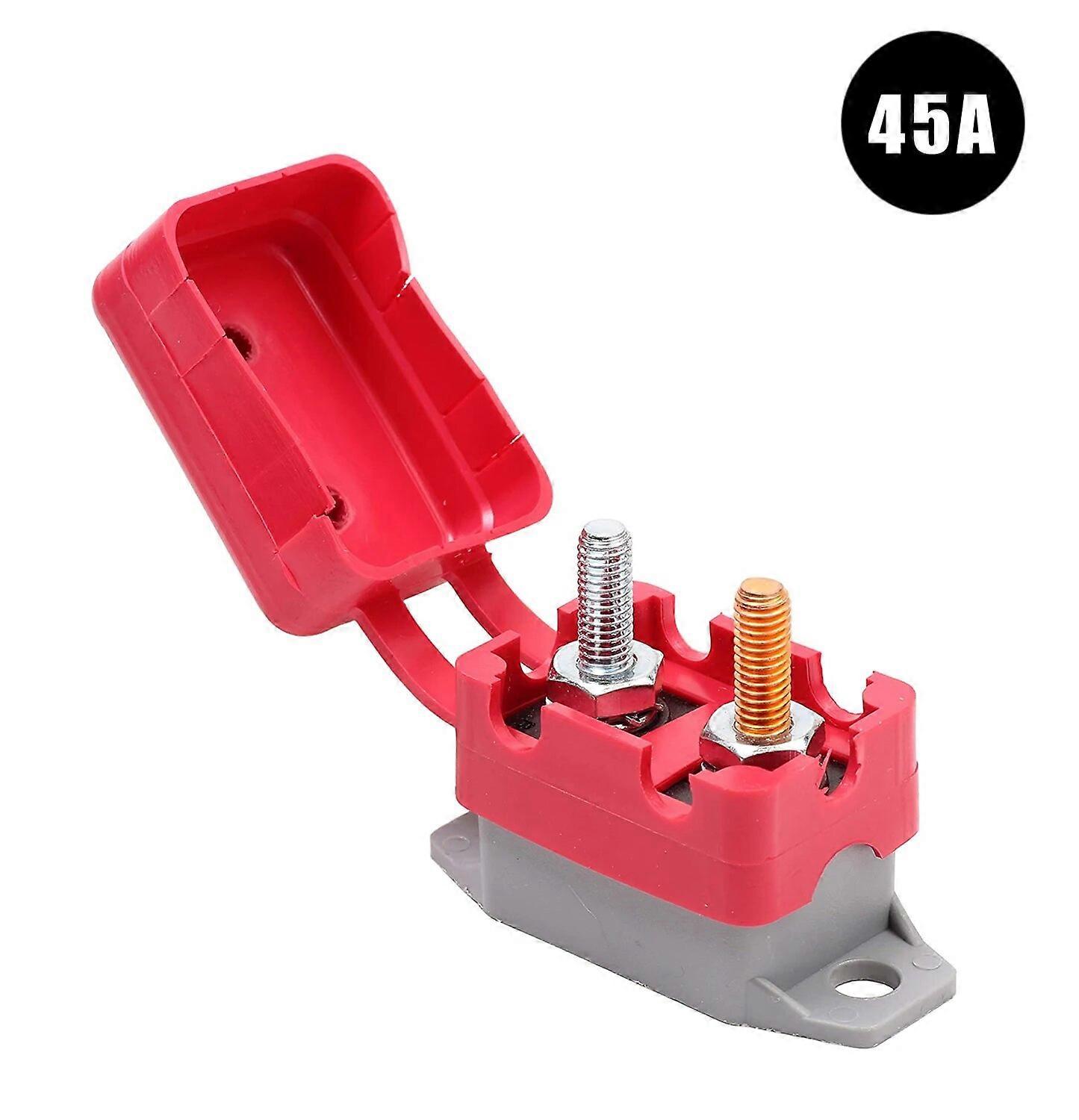5A 10A 15A 20A 25A 30A 35A 40A 50A Automatic Auto Truck Fuse Manual Reset Circuit Breaker Stud Bolt with Cover 24V