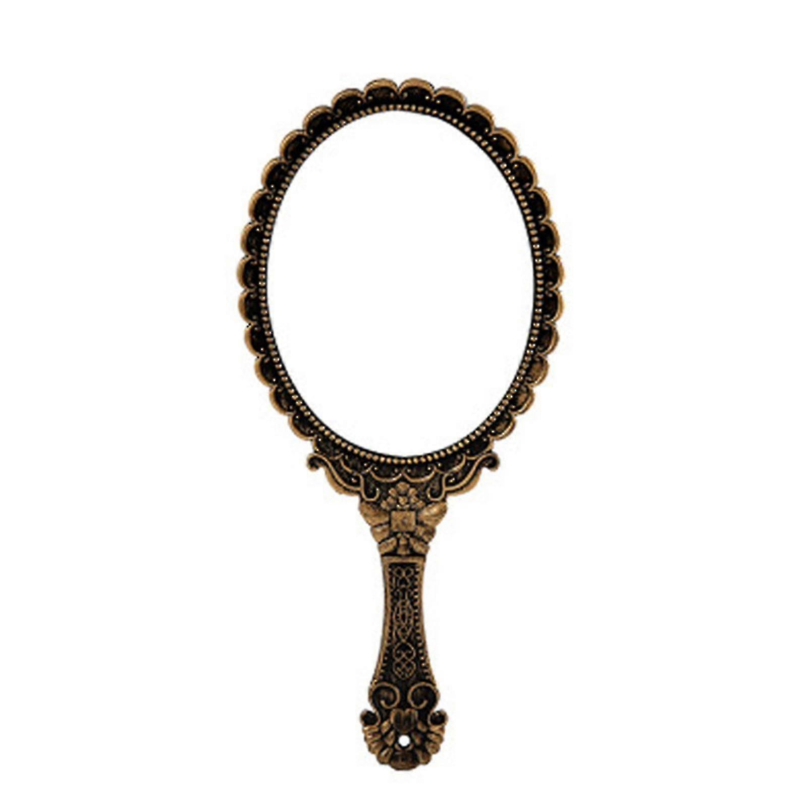 Hand Held Mirror Old Fashion Portable Abs Comfy Hand Held Mirror With Handle For Gift
