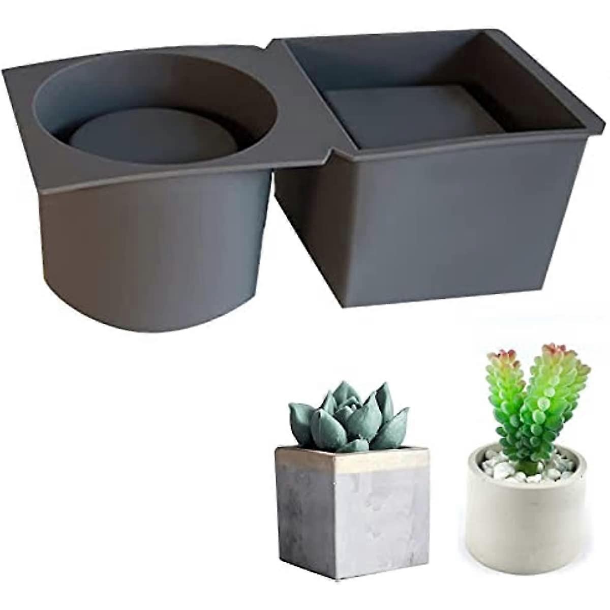 Silicone Mold for Concrete Plant Pot Flower Planter Pot Concrete Moulds DIY  Succulent Plants Planter Vase Cement Molds (2 Pack) | Fruugo NO