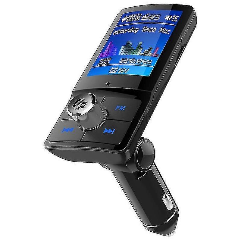 Car Mp3 Color Screen Card Aux Output Multi-function Fm Transmitter 5.0 Car Mp3 Bluetooth Player