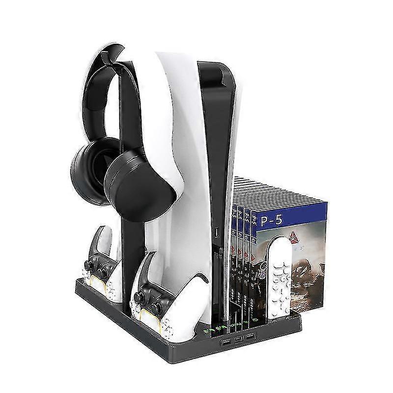 Ladung für Ps5 Host Cooling Base Disc Ps5 Griff Doppelsitzladung Kopfhörerständer Akkuladung