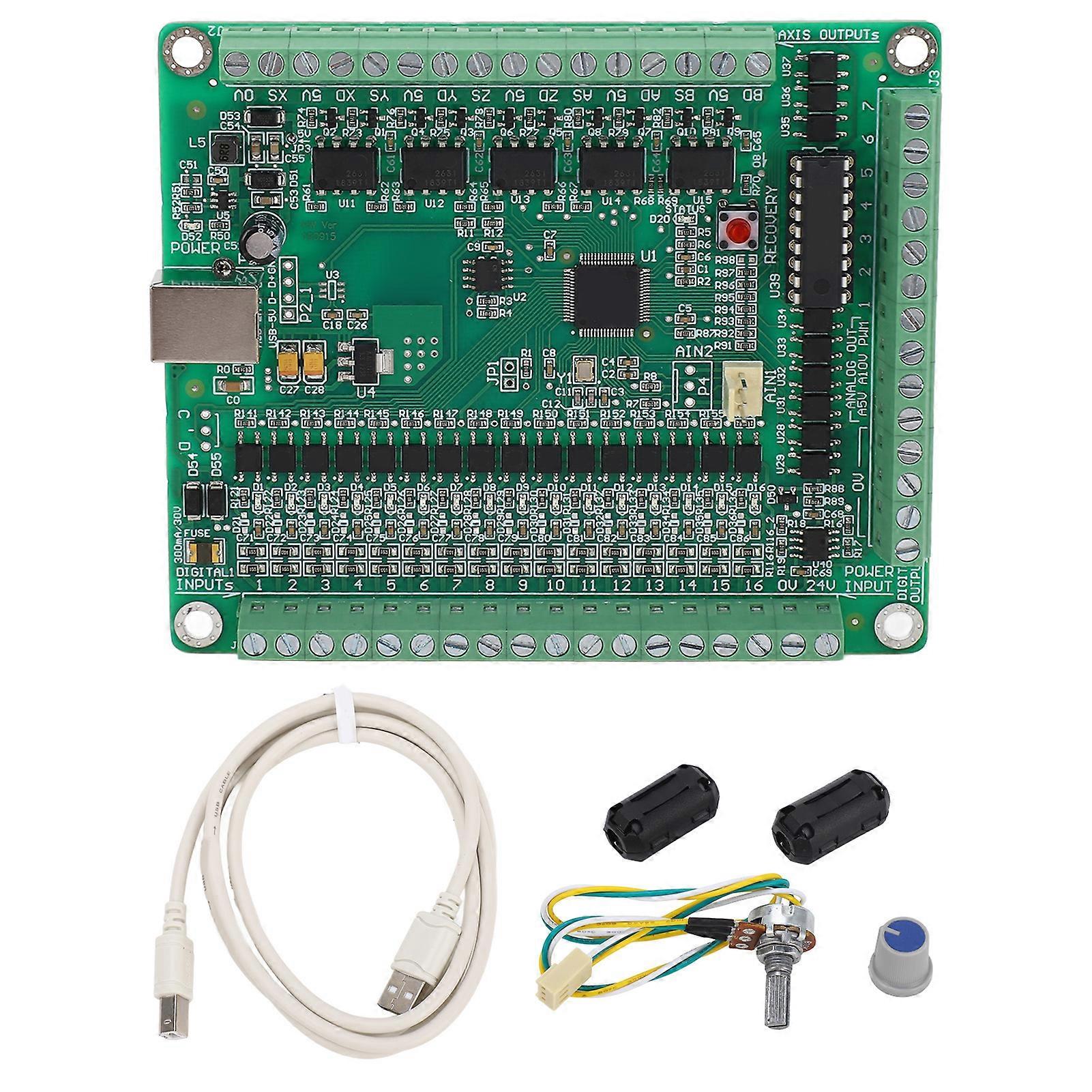 USB Motion Card 500KHZ CNC 5 Axes Breakout Board Stepper Control Drives DC1224V