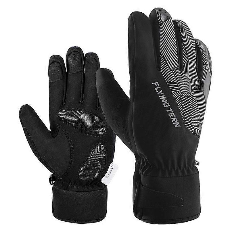 FLYING TERN 315 Thicken Cycling Windproof Warm Touch Screen Gloves, Size: L