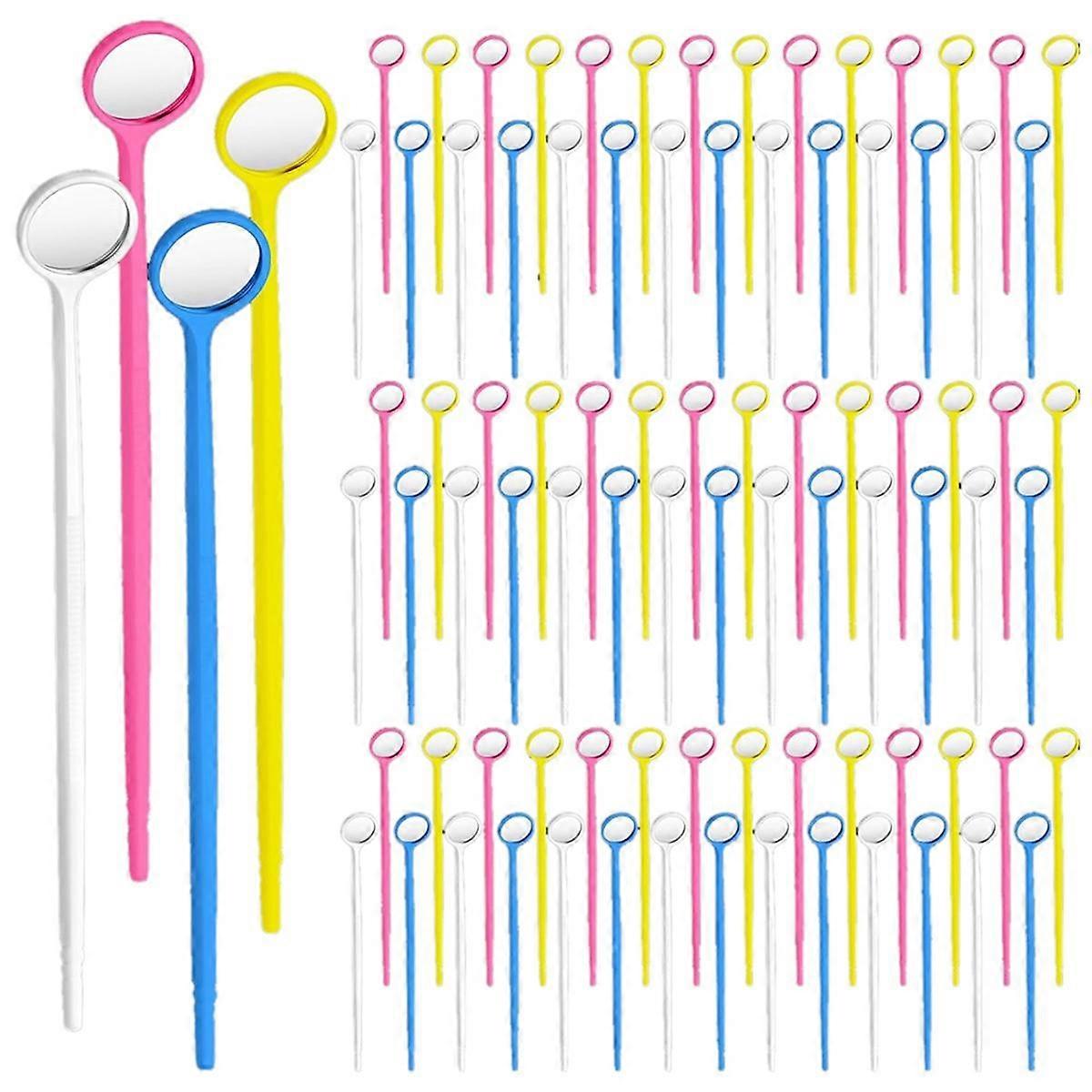 300Pcs 일회용 치과 거울 입 거울 치아 치아 거울 치아 거울 플라스틱도