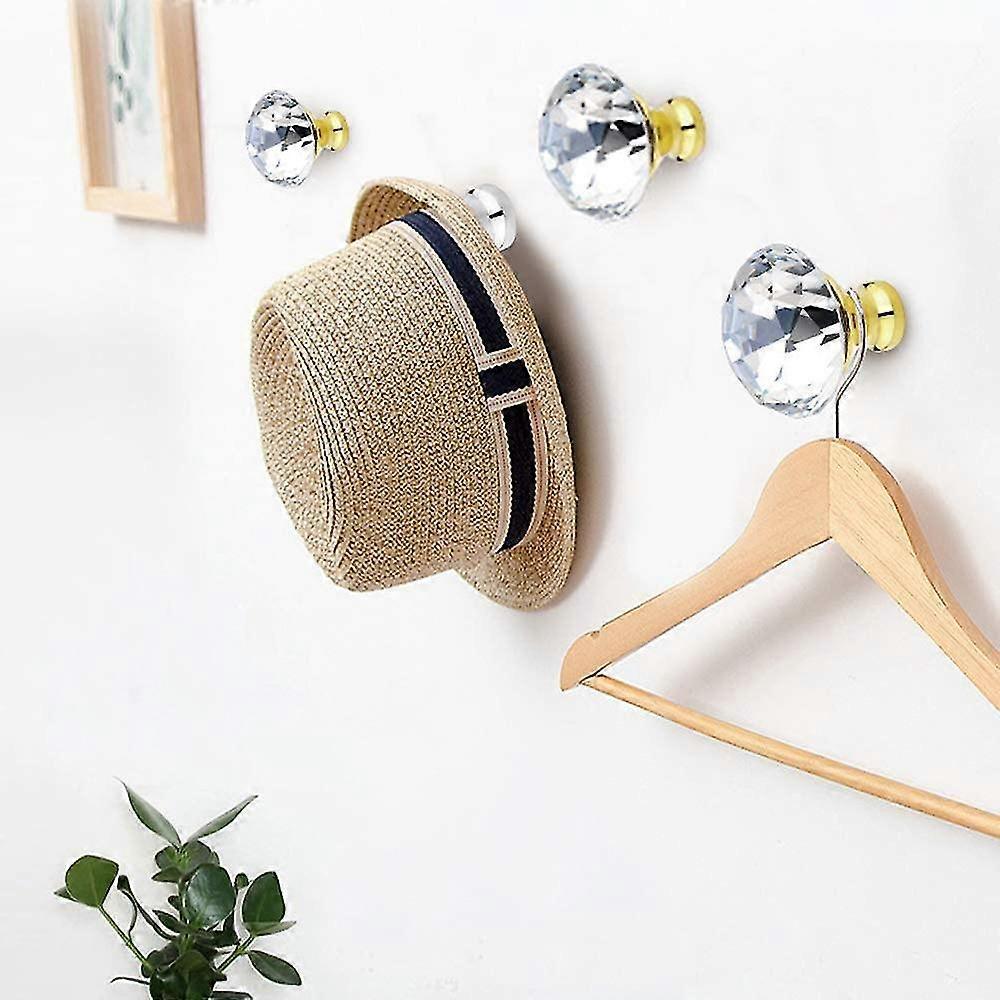 12 Pieces Door Knobs Transparent With Screws30mm (12pcs, Gold)