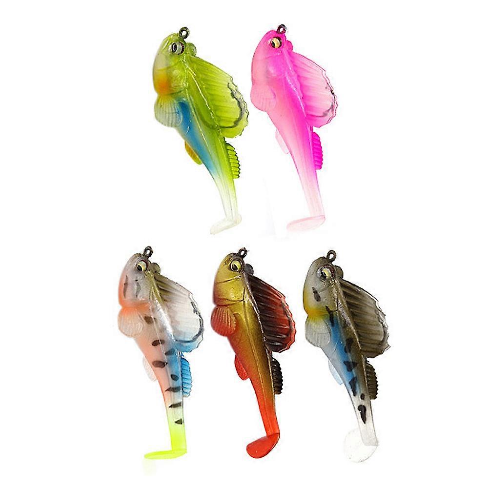 Fishing Lures with Hidden Pre-Rigged Sharp Hooks - Tail Soft Plastic Lures for Fishing