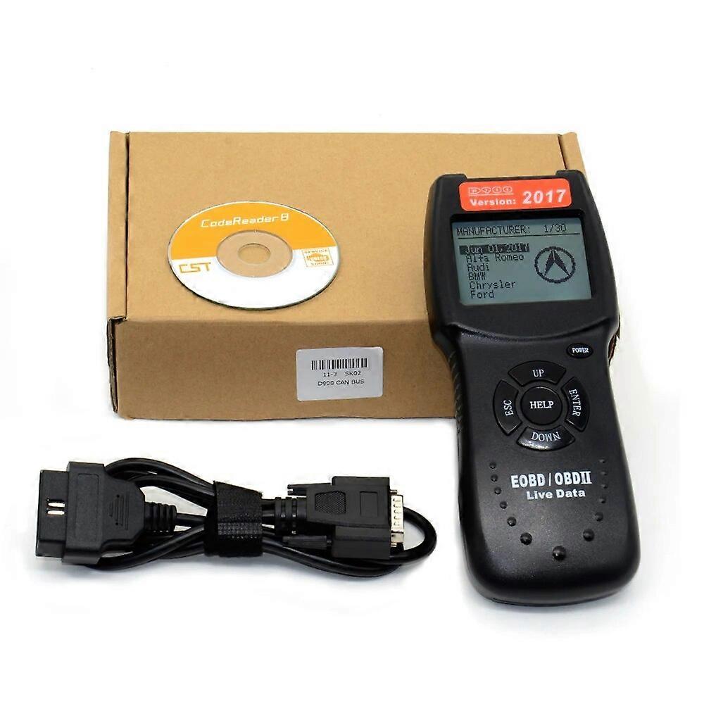 OBDII EOBD D900 Code Reader OBD2 Scanner Version 2017 CAN-BUS Live Data