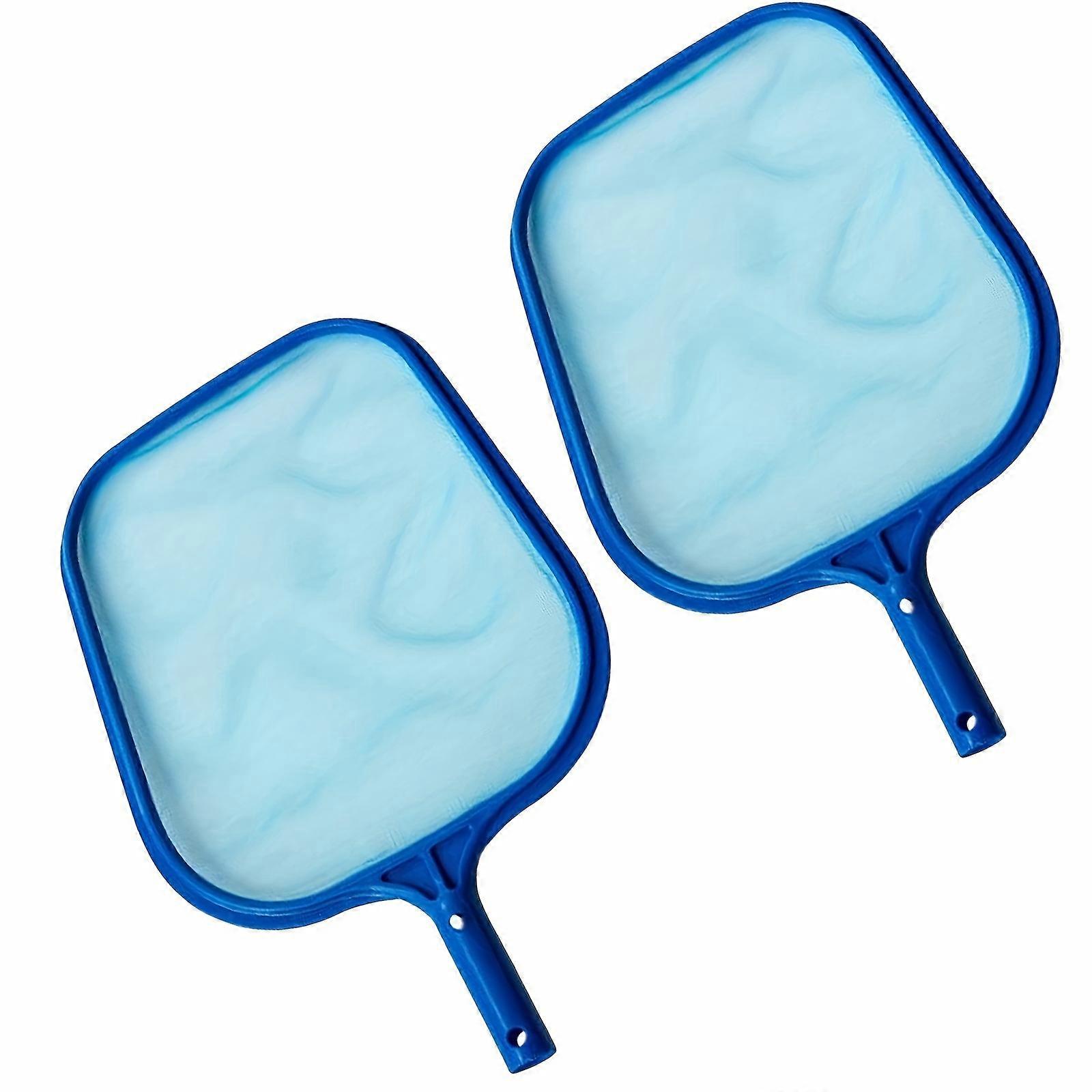2PCS Shallow Leaf Nets for Swimming Pools - Durable Cleaning Tool with Easy-Grip Handles - Efficiently Scoops Leaves & Debris - Ideal for Quick Pool M