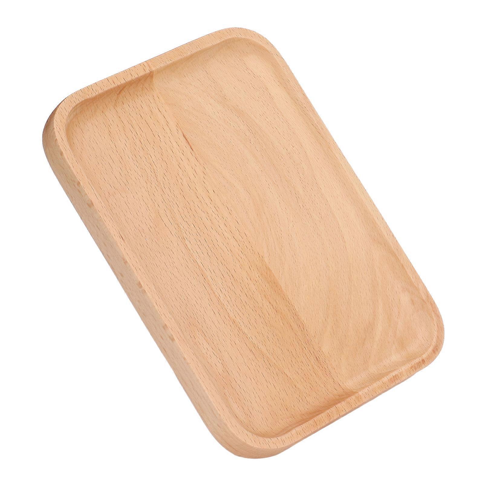 Rectangular Wooden Serving Tray for Home Restaurants - Dinner Drink Food Snack Platter