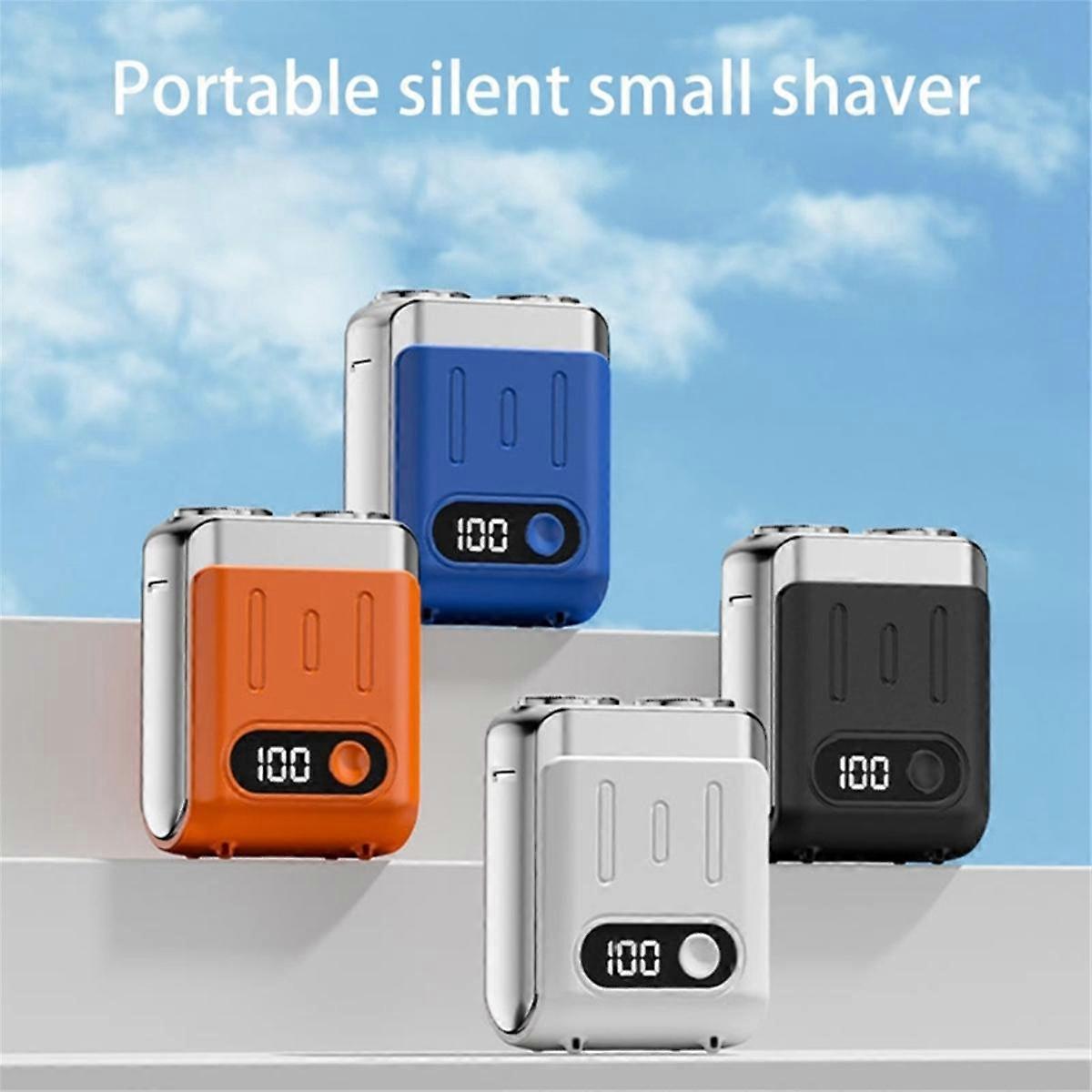 Portable Electric Shaver Travel Trimmer with Digital Display Electric Beard Shaver Shaving Tool Travel Shaver Blue