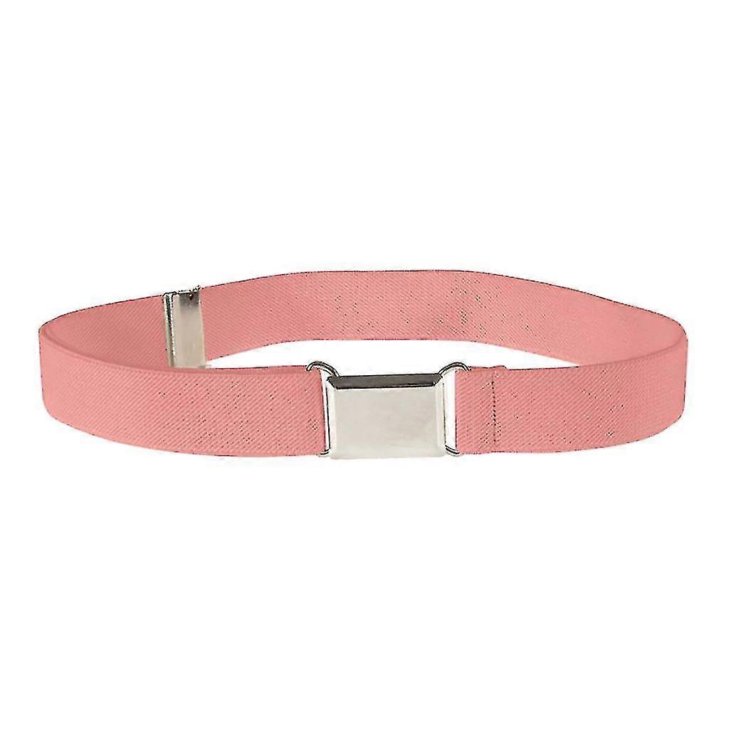 Kids Toddler Belt Elastic Adjustable Stretch Unisex Belts Silver Square Buckle