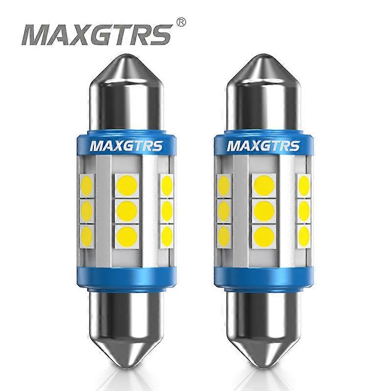 2x C5W LED Bulb CANBUS 12V Festoon 31mm 36mm 41mm C10W Interior car light License Plate Reading Lamp 3030 SMD 6000K White 12V