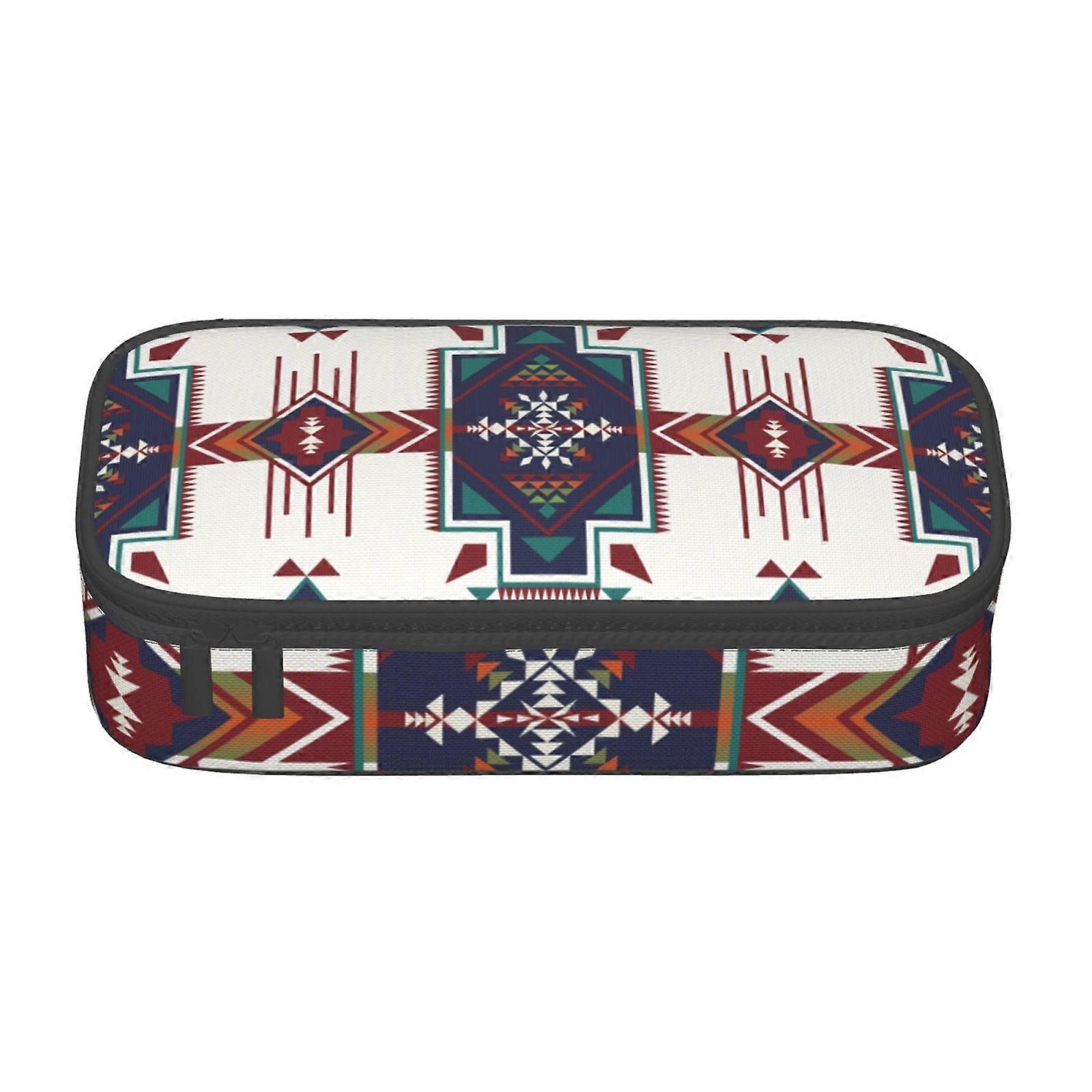 مقلمة أمريكية أصلية بنمط مقلمة سعة كبيرة حقيبة قلم رصاص حقيبة ماكياج لوازم مكتبية قرطاسية صندوق قلم رصاص مع سحاب 1