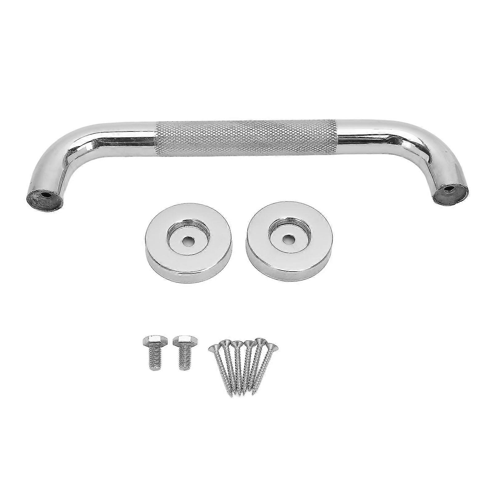 Stainless Steel Textured Shower Grab Bar Safety Hand Rail with Non-Slip Grip for Elderly and Disabled, 16 Inches