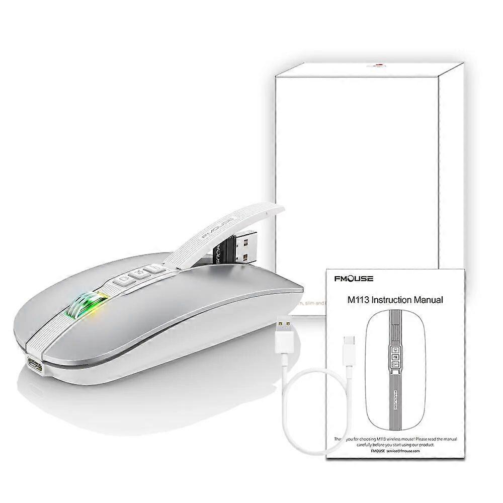 Dual Mode Wireless Bluetooth~compatible Silent Mouse USB 2.4G 2400DPI Noiseless Mute Mouse Type~C Charging For PC Laptop Mice Mice & Trackballs