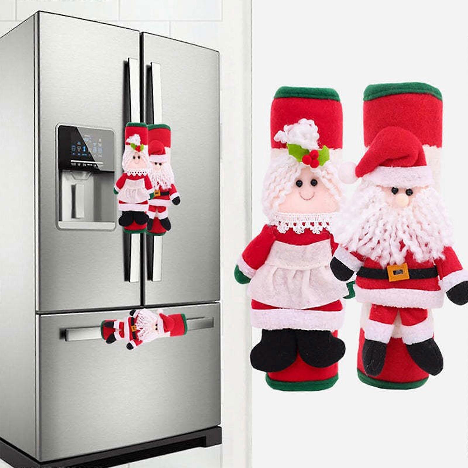 2PCS Navidad Santa Puerta Cubierta Cubierta Protector Decoración Navideña