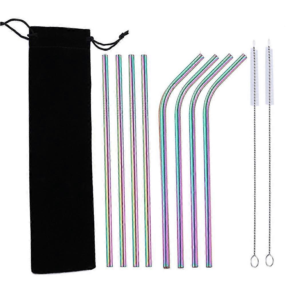 Reusable Less Steel Straws-8 Metal Straws